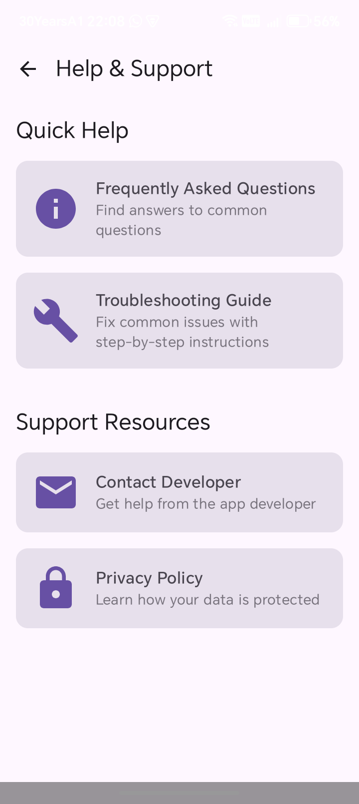 Help & Support — Privacy Policy, learn how your data is protected